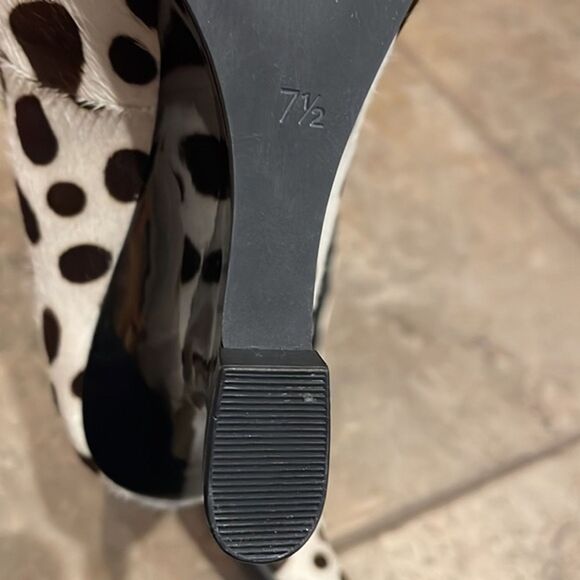 Kelsi Dagger Adore Leather Cowhide Sculpted Wedge Heel Pumps Shoes Womens 7.5M - Picture 10 of 12